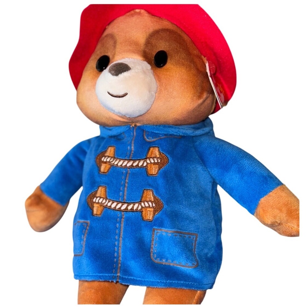Paddington Bear Plush‎ Toy Doll Red Hat Blue Coat Beanie Buddies Collection NWT